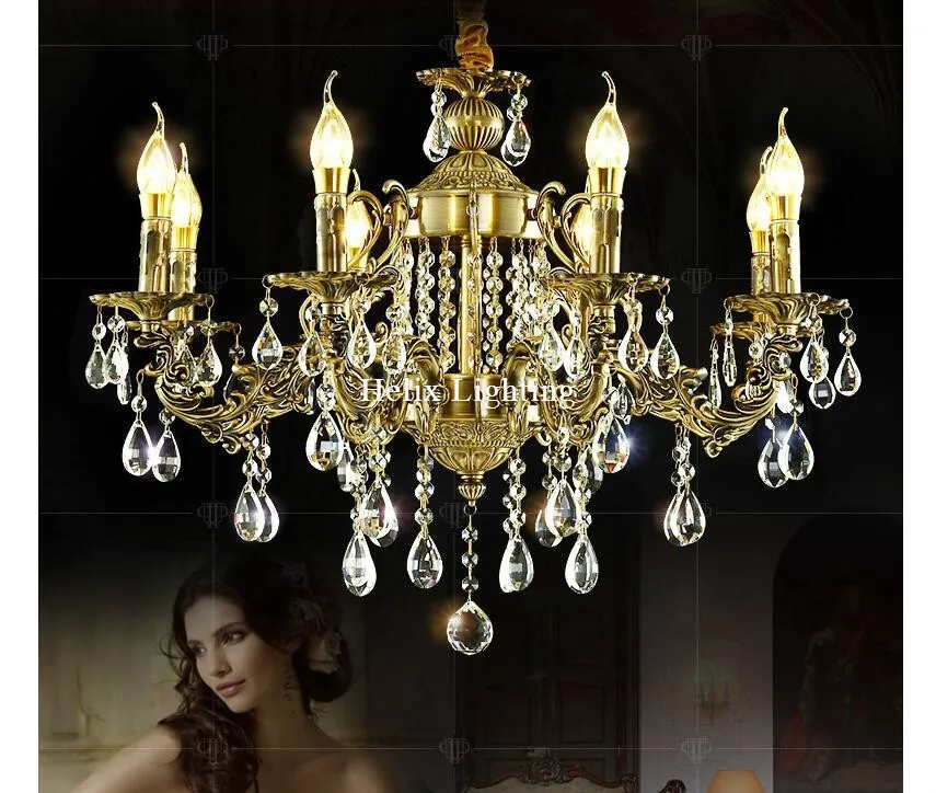 European Style Modern Lustres Brass Color E14 Crystal Chandelier Zinc Alloy High Quality K9 Crystal Ceiling Chandelier Lighting
European Style Modern Lustres Brass Color E14 Crystal Chandelier Zinc Alloy High Quality K9 Crystal Ceiling Chandelier Lighting