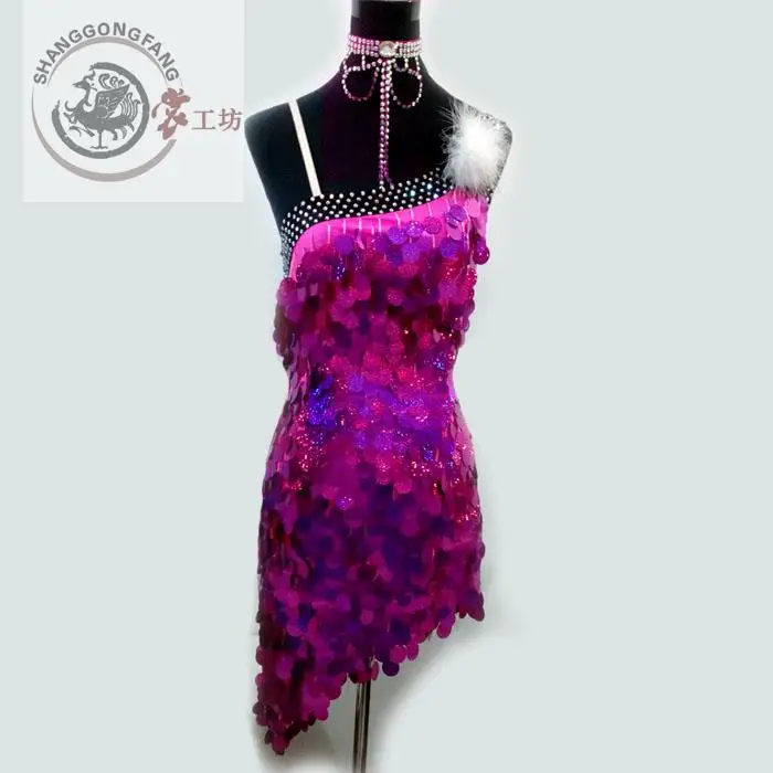 New style latin dance costume sexy sequins single sleeves latin dance dress for women latin dance competition dresses S-4XL
New style latin dance costume sexy sequins single sleeves latin dance dress for women latin dance competition dresses S-4XL