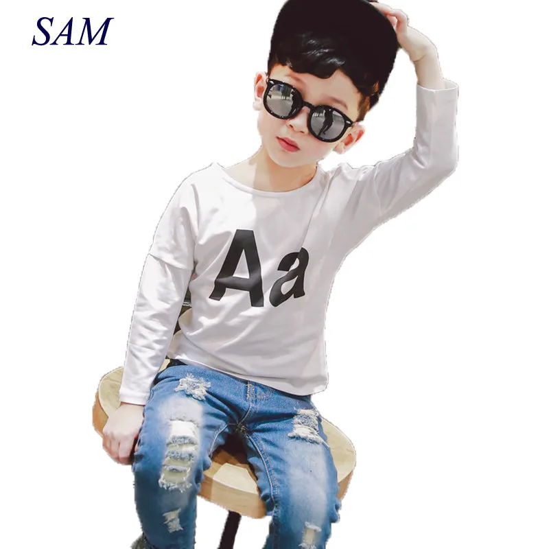 2019 Girls Clothing Set Kids autumn fashion t shirt + jeans suit Holes denim A letter Children's suits summer clothes
2019 Girls Clothing Set Kids autumn fashion t shirt + jeans suit Holes denim A letter Children's suits summer clothes