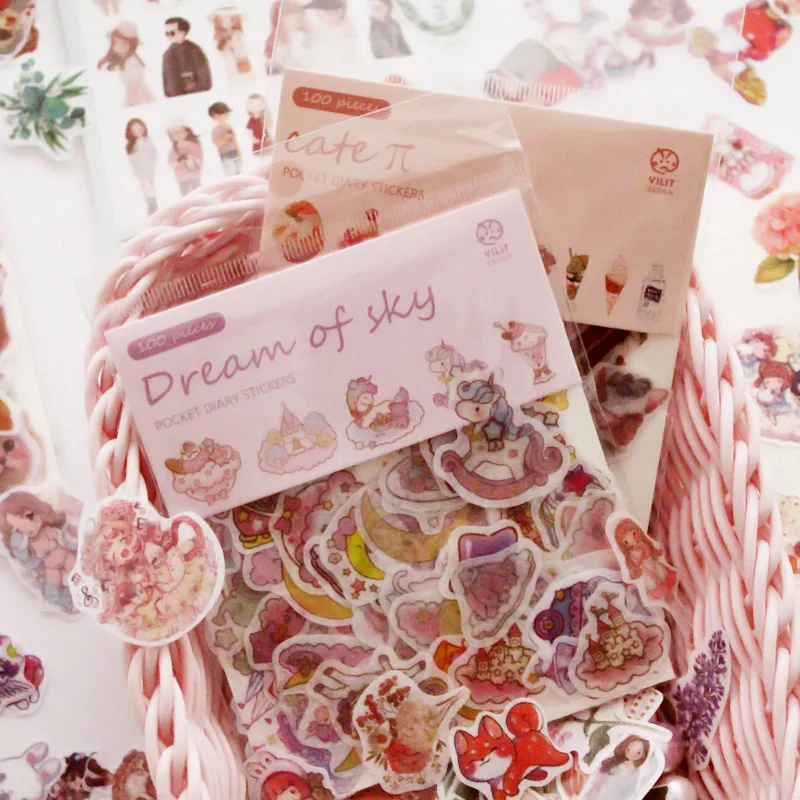 100pcs/pack Kawaii Unicorn Face Cat leaves Decorative Washi Stickers Scrapbooking Stick Label Diary Stationery Album Stickers
100pcs/pack Kawaii Unicorn Face Cat leaves Decorative Washi Stickers Scrapbooking Stick Label Diary Stationery Album Stickers