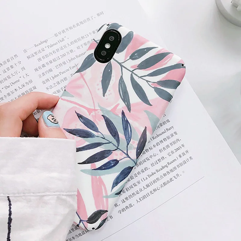 Pink Green Leaf Marble Phone Case For iPhone X XS XR Cute clouor Tropical leaves Cases For iPhone 7 8 6 6S Plus Hard Cover Coque
Pink Green Leaf Marble Phone Case For iPhone X XS XR Cute clouor Tropical leaves Cases For iPhone 7 8 6 6S Plus Hard Cover Coque