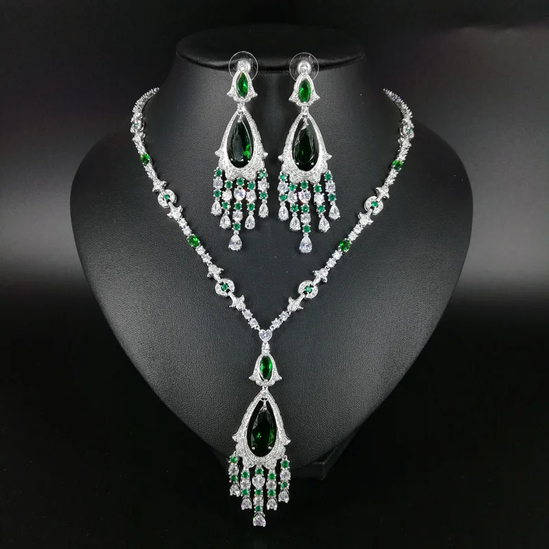 2020 new fashion luxury elegant retro green tassel CZ necklace earring set,wedding bride dinner party formal jewelry free ship
2020 new fashion luxury elegant retro green tassel CZ necklace earring set,wedding bride dinner party formal jewelry free ship