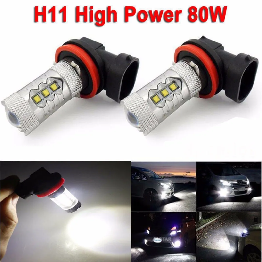 JXLCLYL 2pcs H11 80W High Power Car Fog Driving Head Light DRL Bulb White 6000K
JXLCLYL 2pcs H11 80W High Power Car Fog Driving Head Light DRL Bulb White 6000K