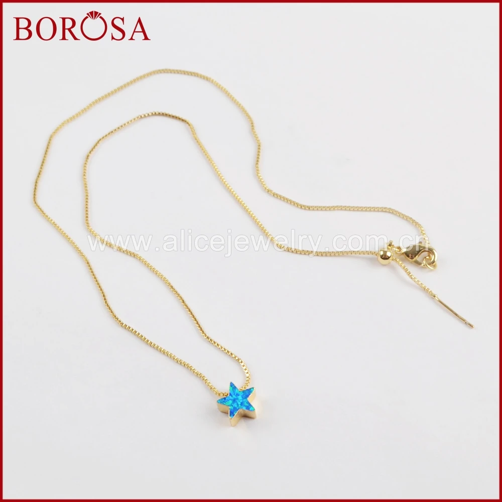 BOROSA Design New 5PCS 8mm Star Shape Gold Color White/Blue Japanese Opal Necklace Man-made Opal Pendant Necklace Jewelry G1495
BOROSA Design New 5PCS 8mm Star Shape Gold Color White/Blue Japanese Opal Necklace Man-made Opal Pendant Necklace Jewelry G1495