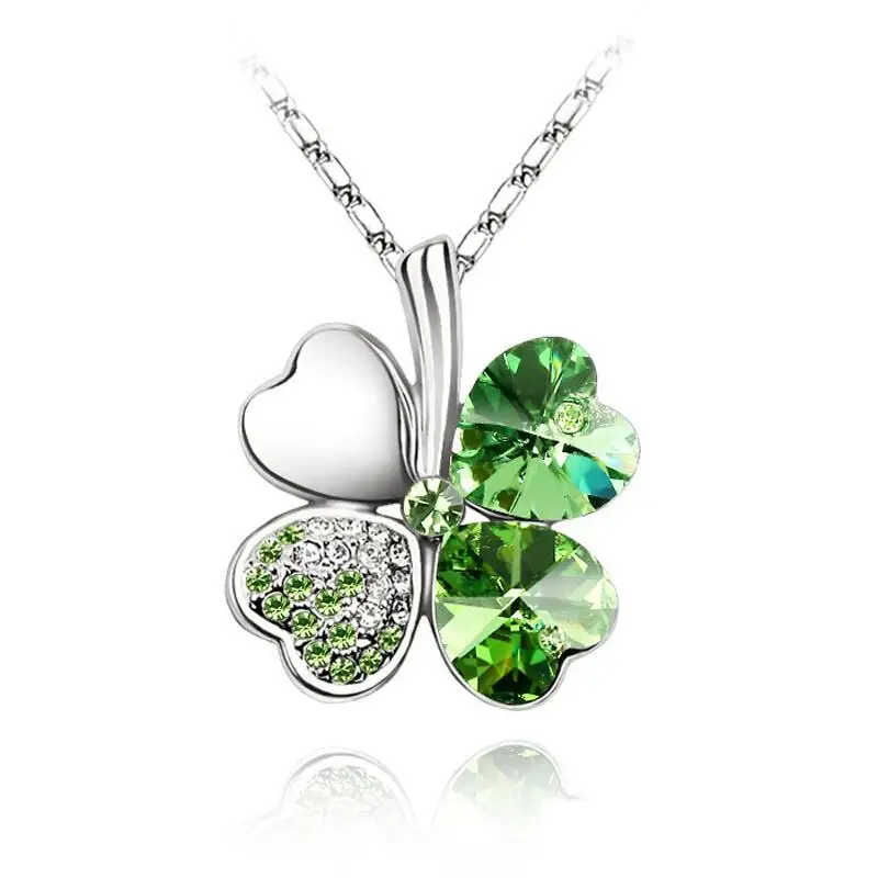 Crystal 4 Four Leaf Leaves Clover pendant necklaces lover gift top quality fashion jewelry dropshipping charms women accessories
Crystal 4 Four Leaf Leaves Clover pendant necklaces lover gift top quality fashion jewelry dropshipping charms women accessories