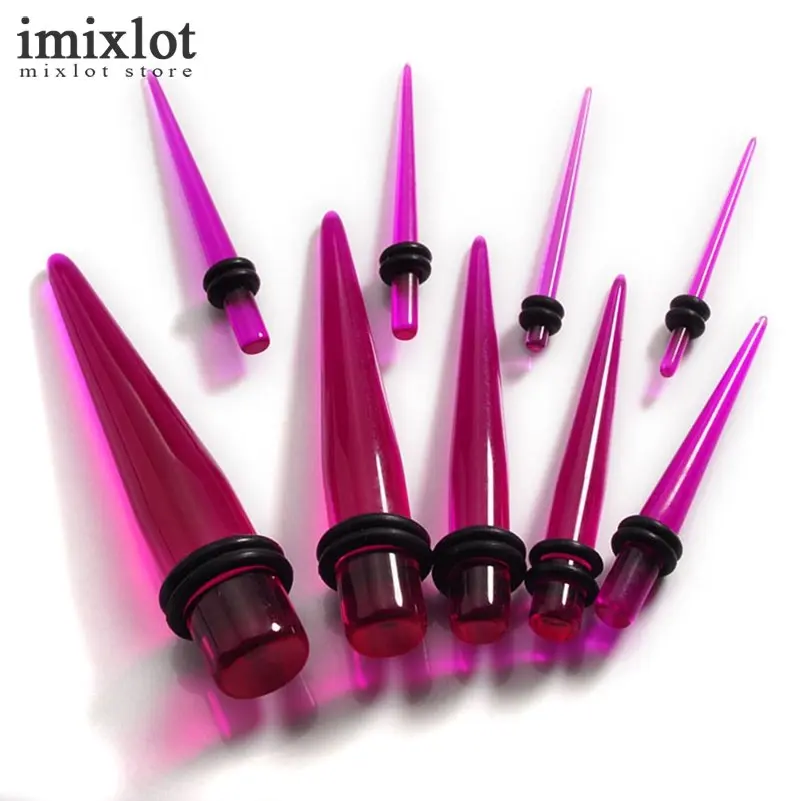 Imixlot 18 шт./лот панк Акриловый расширитель для уха в форме конуса и удлинитель