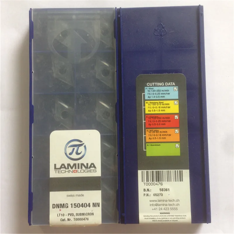 DNMG150404NN LT10 100% Original LAMINA carbide insert with the best quality 10pcs/lot free shipping
DNMG150404NN LT10 100% Original LAMINA carbide insert with the best quality 10pcs/lot free shipping