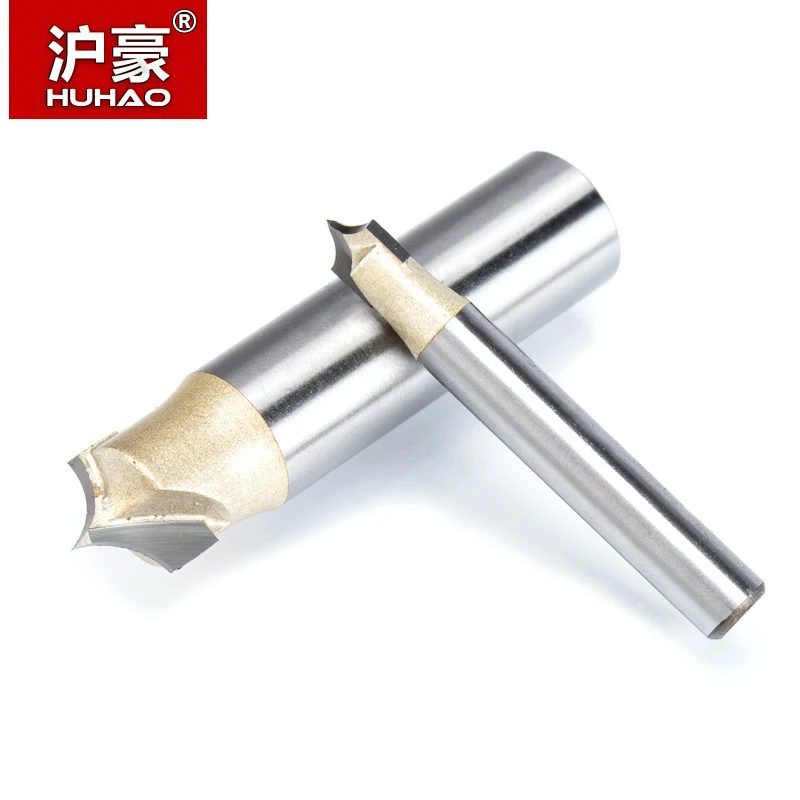 HUHAO 1pcs 1/4" 1/2" Shank Woodworking Cutter Double Edging Router Bits for wood carbide Engraving Tools carving bit|woodworking