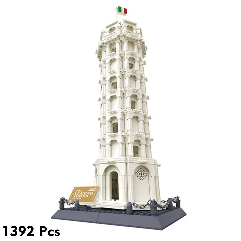 1392 Pcs Architecture Series Italiana Leaning Tower of Pisa Building Blocks Sets Bricks Classic City Skyline Model Toys for Kids
1392 Pcs Architecture Series Italiana Leaning Tower of Pisa Building Blocks Sets Bricks Classic City Skyline Model Toys for Kids
