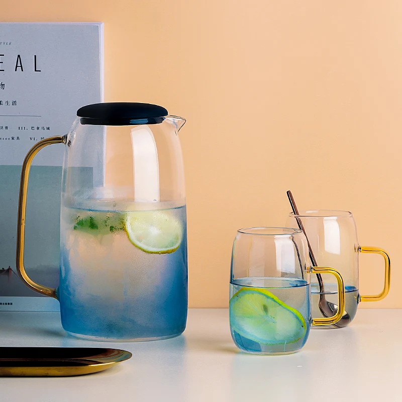 Large Water Jug Glass Water Pitcher Home Use Kettle Tea Pot Glass Water Jug With Handle for Boiling Cold Drinkware Glass Pitcher
Large Water Jug Glass Water Pitcher Home Use Kettle Tea Pot Glass Water Jug With Handle for Boiling Cold Drinkware Glass Pitcher