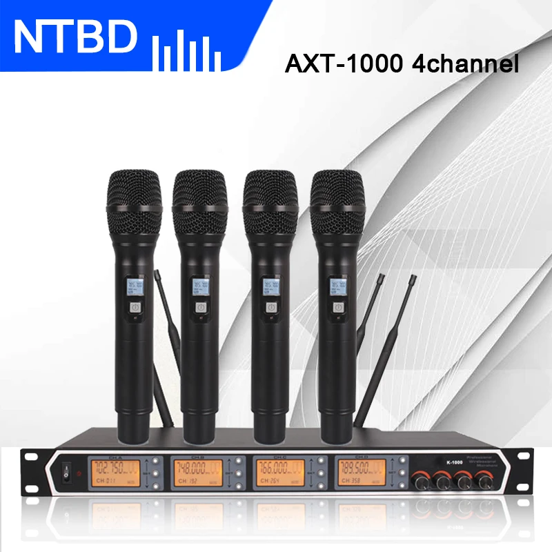 NTBD Hip Hop Stage Performance Conference Party AXT-1000 Professional Wireless Microphone Automatic Search Frequency 4 handheld
NTBD Hip Hop Stage Performance Conference Party AXT-1000 Professional Wireless Microphone Automatic Search Frequency 4 handheld