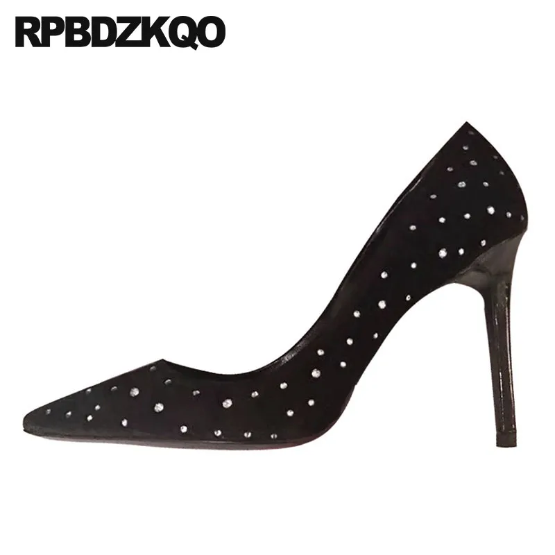 High Heels Thin Diamond Rhinestone Crystal Sexy Women Shoes Rhinestones Pointed Toe Pumps Black Velvet Wine Red 3 Inch Dress
High Heels Thin Diamond Rhinestone Crystal Sexy Women Shoes Rhinestones Pointed Toe Pumps Black Velvet Wine Red 3 Inch Dress