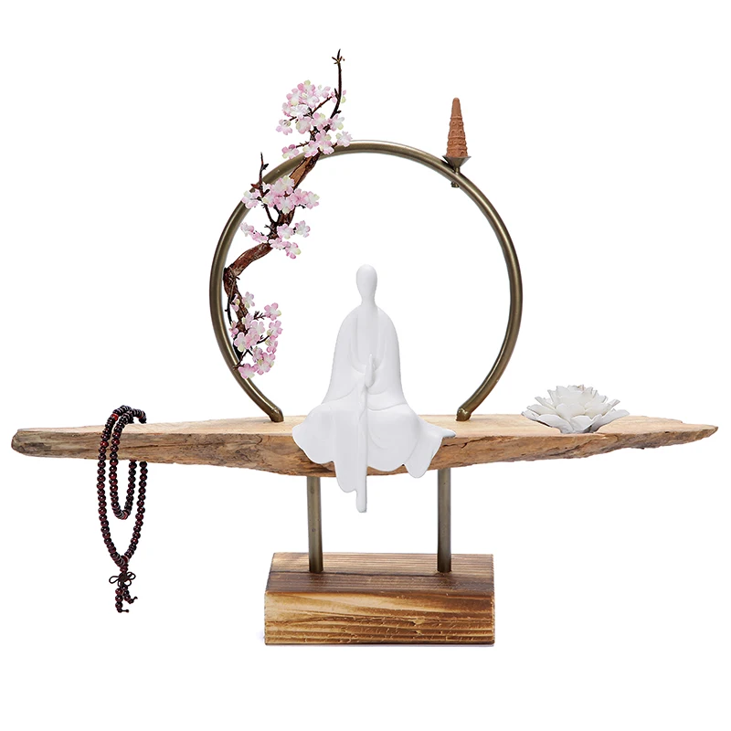 Chinese Style Zen Ceramic Desktop Ornaments Creative Metal Circle Backflow Incense Burner Aromatherapy Burners Living Room Decor
Chinese Style Zen Ceramic Desktop Ornaments Creative Metal Circle Backflow Incense Burner Aromatherapy Burners Living Room Decor