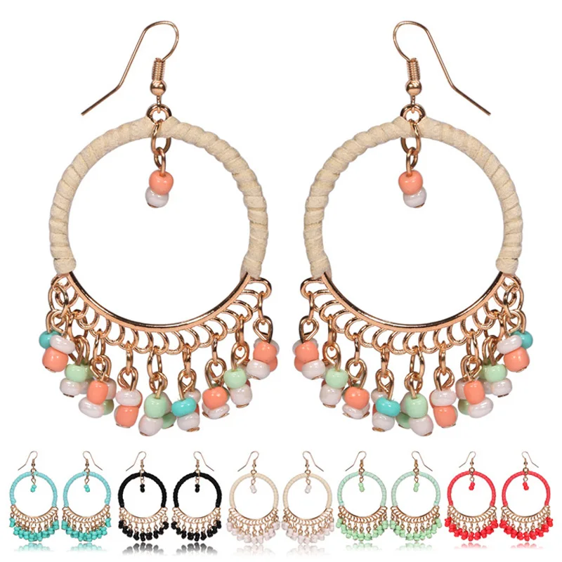 Colorful Ethnic Boho Bohemian Earrings Round Temperament Joker Indian Earrings For Women Lolita Dangle Drop Ear Ring
Colorful Ethnic Boho Bohemian Earrings Round Temperament Joker Indian Earrings For Women Lolita Dangle Drop Ear Ring