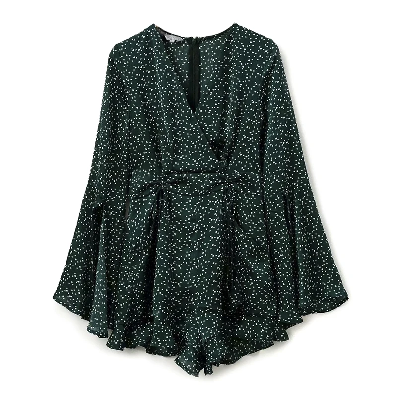 2019 Summer French Vntage Playsuits Women Polka Dots Slim High Rise Low Cut V eck Chiffon Short Jumpsuit Loose Flare Sleeve
2019 Summer French Vntage Playsuits Women Polka Dots Slim High Rise Low Cut V eck Chiffon Short Jumpsuit Loose Flare Sleeve
