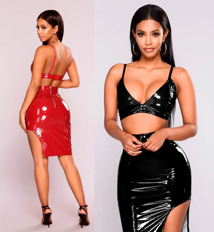 Gothic Sexy Lingerie Black Red Bright PVC Faux Leather Club Dress V Neck Fetish Party wear S--3XL GL883
Gothic Sexy Lingerie Black Red Bright PVC Faux Leather Club Dress V Neck Fetish Party wear S--3XL GL883