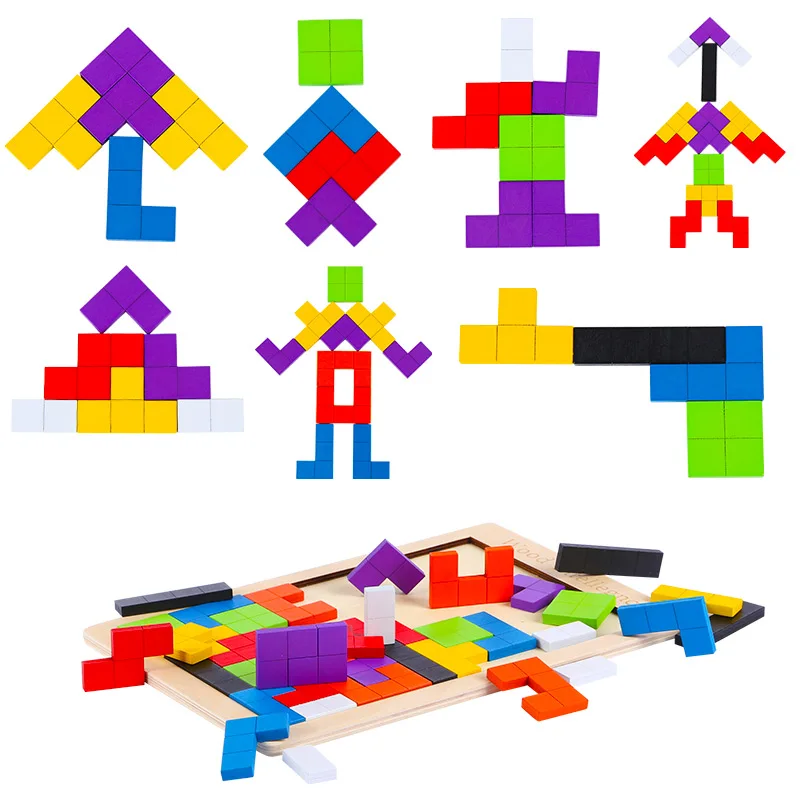 Colorful Wooden Tangram Brain Teaser Puzzle Toys Tetris Game Preschool Magination Intellectual Educational Kid Toy
Colorful Wooden Tangram Brain Teaser Puzzle Toys Tetris Game Preschool Magination Intellectual Educational Kid Toy