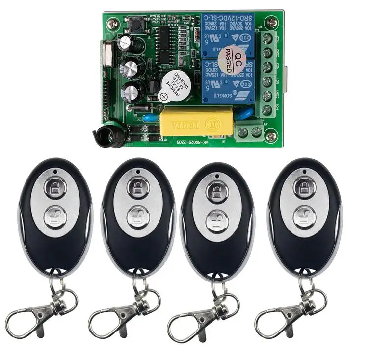 Universal AC 220 V 8 A 2 CH RF Wireless Remote Control 1 Receiver + 4 Transmitter remote control
Universal AC 220 V 8 A 2 CH RF Wireless Remote Control 1 Receiver + 4 Transmitter remote control