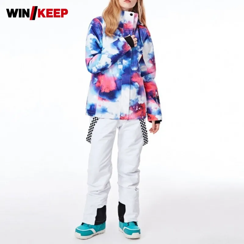 Women Skiing Suit Outdoor Waterproof Windproof Warm Breathable Winter Thick Camouflage Snowboard Hooded Jackets Solid Ski Pants
Women Skiing Suit Outdoor Waterproof Windproof Warm Breathable Winter Thick Camouflage Snowboard Hooded Jackets Solid Ski Pants