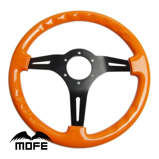 Mofe Racing Real Wood Steering wheel 350mm 3 Black Aluminum Spokes Deep Dish Wooden Steering Wheel
Mofe Racing Real Wood Steering wheel 350mm 3 Black Aluminum Spokes Deep Dish Wooden Steering Wheel