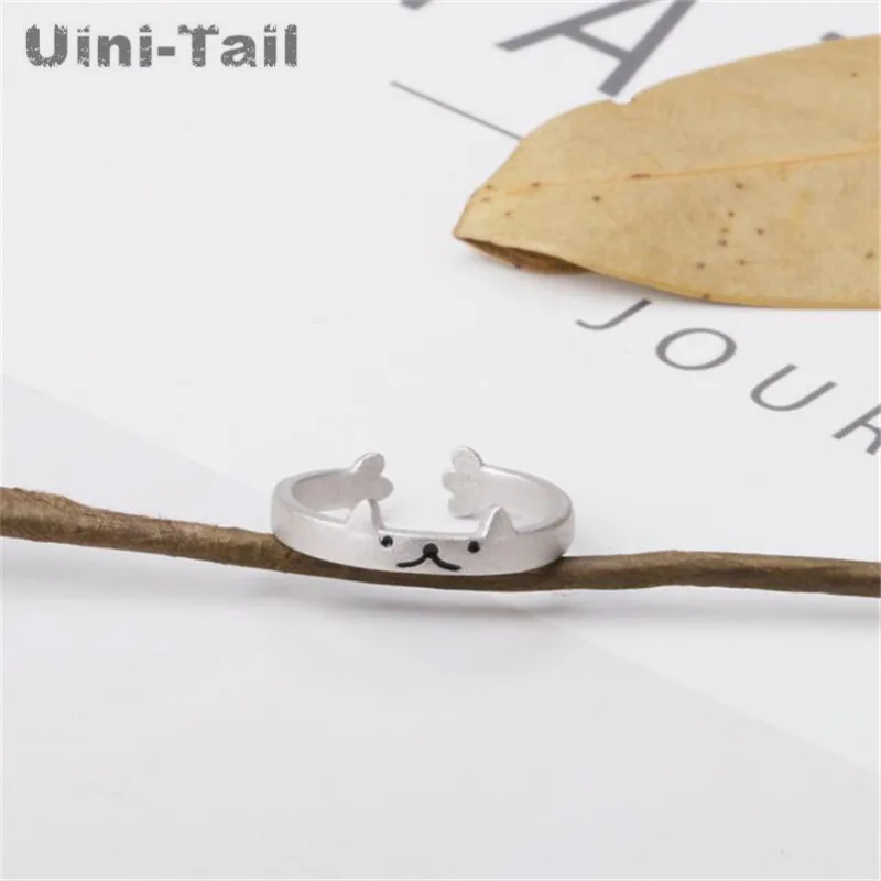 Uini-Tail hot new 925 sterling silver Korean fashion simple cat ring female tide flow high quality opening adjustable ring
Uini-Tail hot new 925 sterling silver Korean fashion simple cat ring female tide flow high quality opening adjustable ring