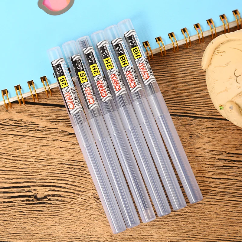 6 pcs /set HB/2B 0.7mm/0.5mm Lead automatically lead HB/2B 0.7 mm extra strong writing lubrication mechanical pencil lead
6 pcs /set HB/2B 0.7mm/0.5mm Lead automatically lead HB/2B 0.7 mm extra strong writing lubrication mechanical pencil lead