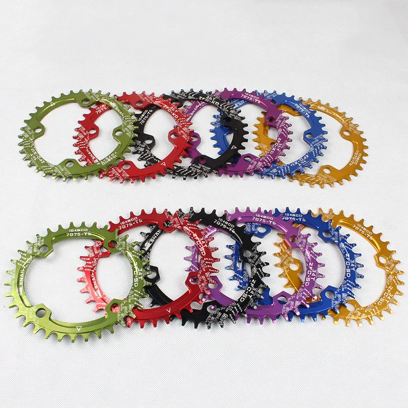 Chain wheel Narrow Wide Ultralight MTB Bike Bicycle 104 BCD 32T/34T/36T Oval Round AL7075 Alloy CNC Chainring
Chain wheel Narrow Wide Ultralight MTB Bike Bicycle 104 BCD 32T/34T/36T Oval Round AL7075 Alloy CNC Chainring