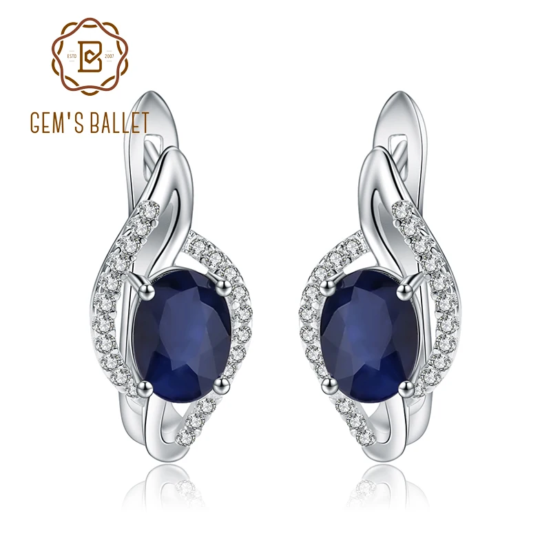 GEM'S BALLET Classic 3.32Ct Natural Blue Sapphire Earrings 925 Sterling Silver Gemstone Stud Earrings for Women Fine Jewelry New
GEM'S BALLET Classic 3.32Ct Natural Blue Sapphire Earrings 925 Sterling Silver Gemstone Stud Earrings for Women Fine Jewelry New