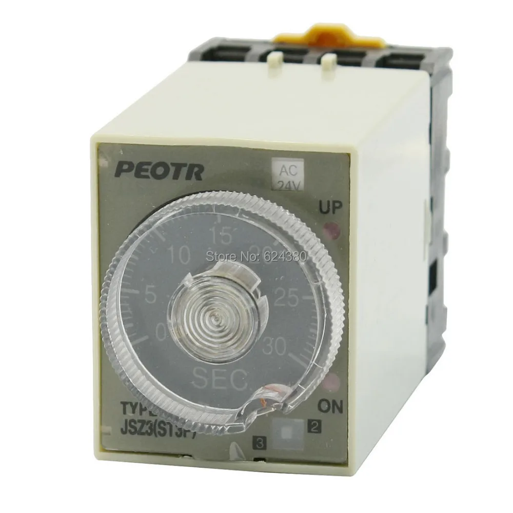 AC 24V Power On Time Relay Delay Timer 0-30 Second 30S DPDT 8 Pin 8P & Base Socket JSZ3(ST3)A-A
AC 24V Power On Time Relay Delay Timer 0-30 Second 30S DPDT 8 Pin 8P & Base Socket JSZ3(ST3)A-A
