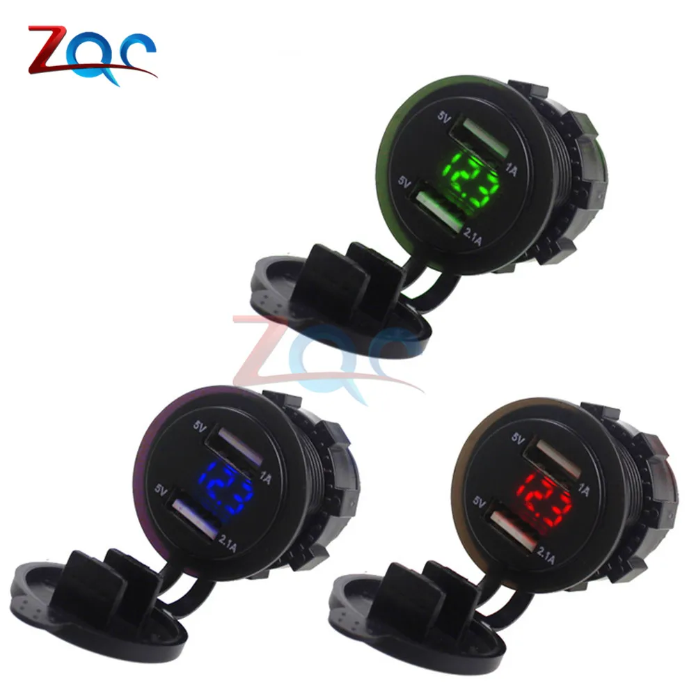 QC3.0 Fast Charger Dual USB Port Car Charger Cigarette Lighter Socket Power Plug LED Digit Voltmeter Waterproof Charging Adapter
QC3.0 Fast Charger Dual USB Port Car Charger Cigarette Lighter Socket Power Plug LED Digit Voltmeter Waterproof Charging Adapter