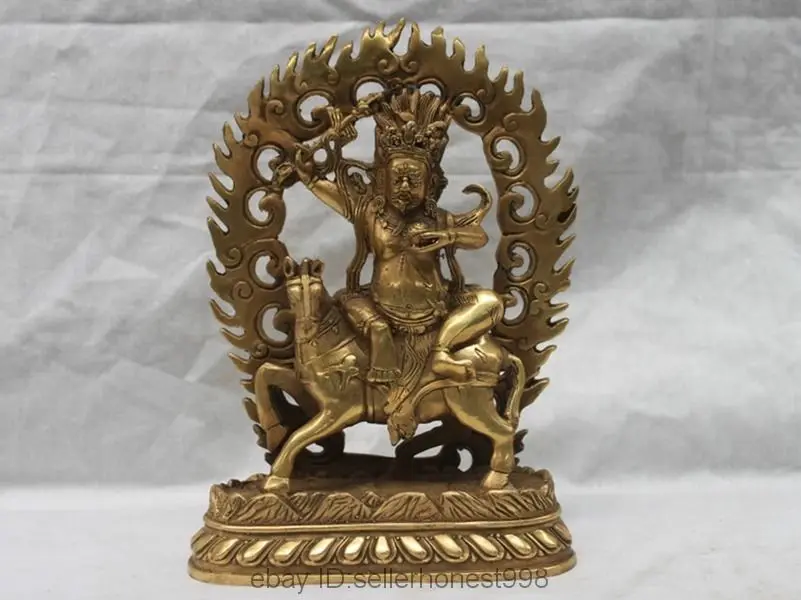 18CM Tibet Buddhist Brass Copper Palden Lhamo ride horse Mahakala Buddha statue
18CM Tibet Buddhist Brass Copper Palden Lhamo ride horse Mahakala Buddha statue