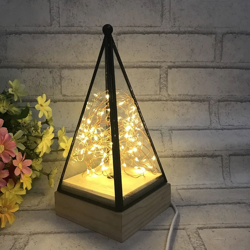 LED Night Light Wooden Floor Lamp Triangle Tower Glass Table Lamp Bedroom Living Room Lights Home Decoration Fixtures Lighting
LED Night Light Wooden Floor Lamp Triangle Tower Glass Table Lamp Bedroom Living Room Lights Home Decoration Fixtures Lighting