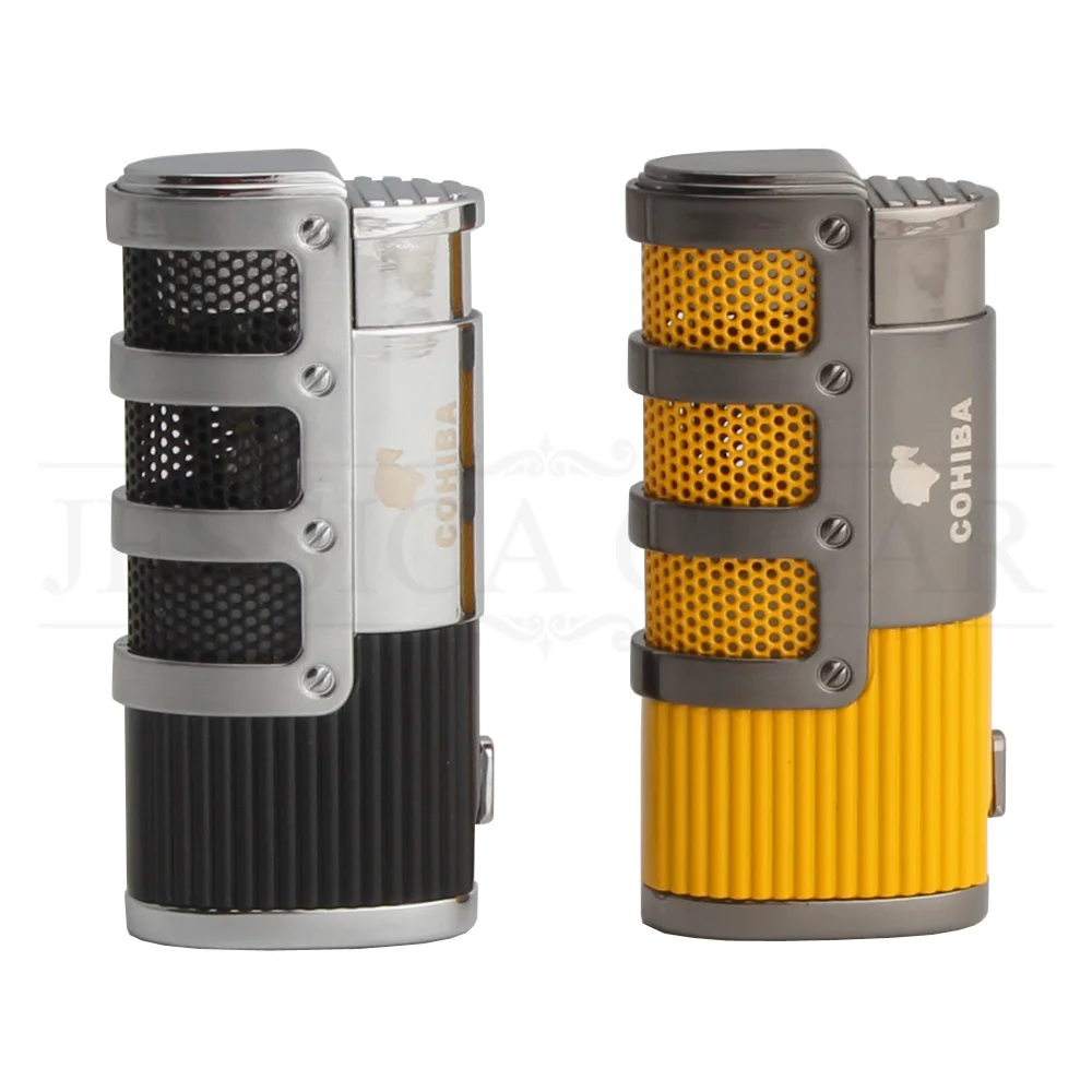 COHIBA Gadgets High-end Smoking Windproof Cigar Torch Lighters Refillable Butane Gas Fire Flame Built-in Punch Cigarette Lighter
COHIBA Gadgets High-end Smoking Windproof Cigar Torch Lighters Refillable Butane Gas Fire Flame Built-in Punch Cigarette Lighter