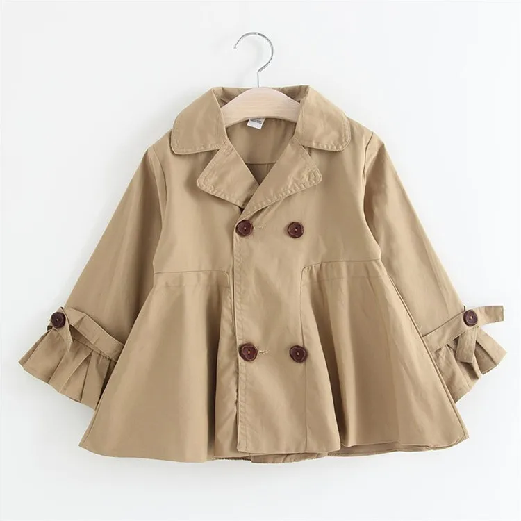 Autumn 2018 Kids Trench Coat Khaki Ruffles Outwear 3 4 5 6 7 8 Y Girl Clothing Fashion Cotton Lapel Windbreaker Girls Jackets
Autumn 2018 Kids Trench Coat Khaki Ruffles Outwear 3 4 5 6 7 8 Y Girl Clothing Fashion Cotton Lapel Windbreaker Girls Jackets