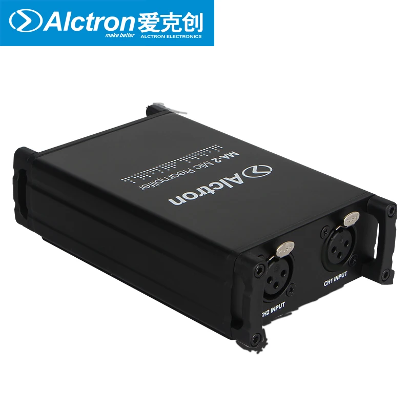 Professional Mic Preamplifier Alctron MA-2 Dual channel Dynamic/passive aluminum band microphone amplifier
Professional Mic Preamplifier Alctron MA-2 Dual channel Dynamic/passive aluminum band microphone amplifier