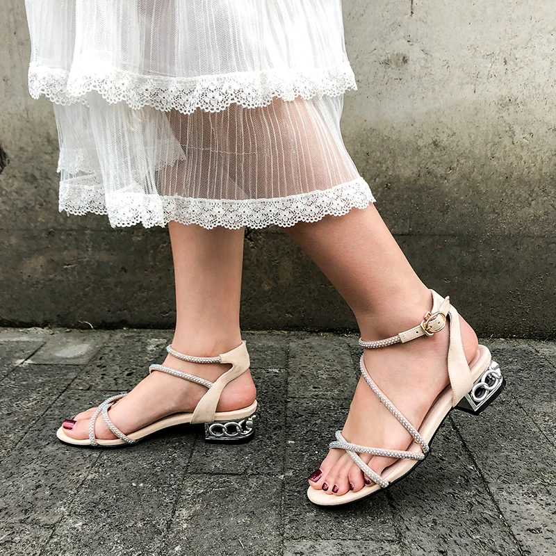 WETKISS Strange Style Sandals Women Kid Suede Sandals Woman Crystal Ankle Strap Shoes Female Low Heels Shoes Summer Plus Size 45
WETKISS Strange Style Sandals Women Kid Suede Sandals Woman Crystal Ankle Strap Shoes Female Low Heels Shoes Summer Plus Size 45