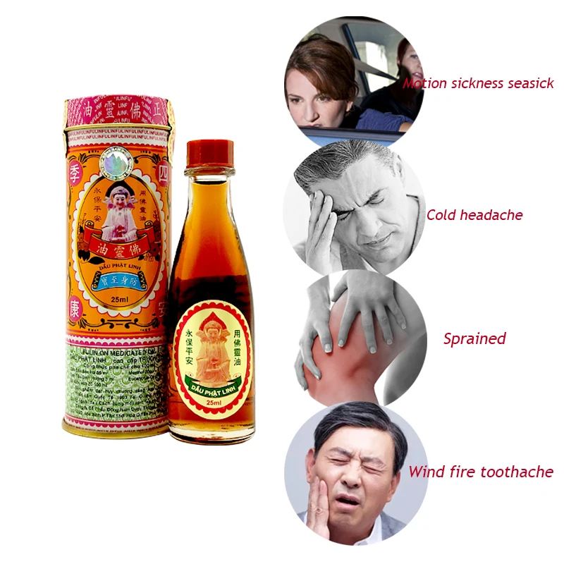 25ML Vietnam Buddha Ointment Oil For Headache Toothache Stomachache Dizziness Back Pain Active Oil Plaster Tiger Balm Ointment 
25ML Vietnam Buddha Ointment Oil For Headache Toothache Stomachache Dizziness Back Pain Active Oil Plaster Tiger Balm Ointment