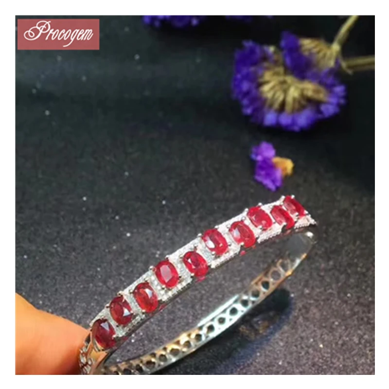 Natural Ruby Bangles 10pcs gems Luxurious Genuine Gemstone female bangles 925 Sterling silver fine Jewelry Free shipping #085
Natural Ruby Bangles 10pcs gems Luxurious Genuine Gemstone female bangles 925 Sterling silver fine Jewelry Free shipping #085