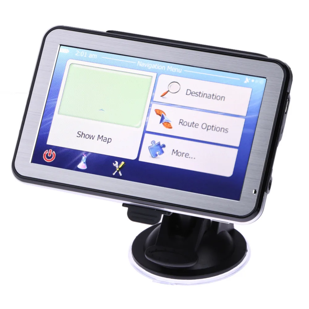 Автомобильный GPS навигатор с 5 дюймовым сенсорным экраном fm передатчик MP3/MP4