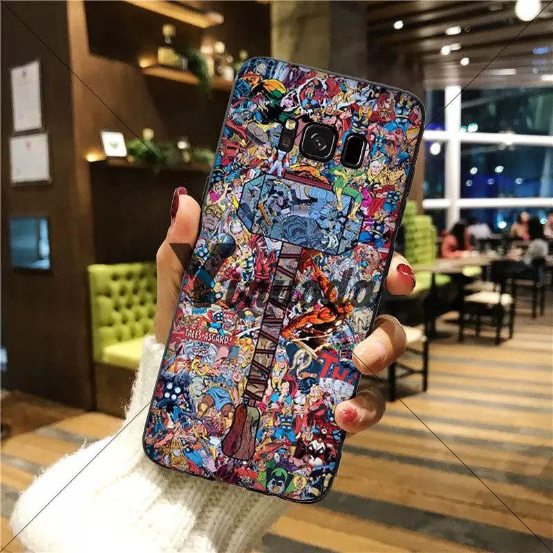 Yinuoda Marvel Avengers Heros Comics Ultra Thin Cartoon Phone Case For GALAXY s5 s6 edge plus s7 s8 s9 | Мобильные телефоны и