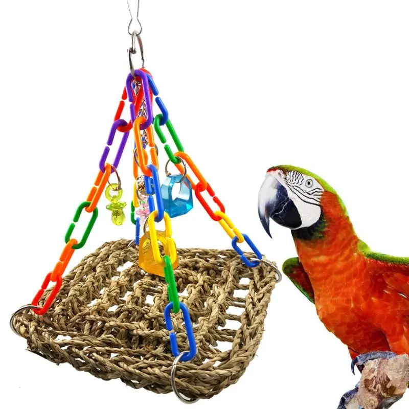 Bird Foragaing Chew Toys Parrot Seagrass Mat with Colorful Parts for Exercise
Bird Foragaing Chew Toys Parrot Seagrass Mat with Colorful Parts for Exercise