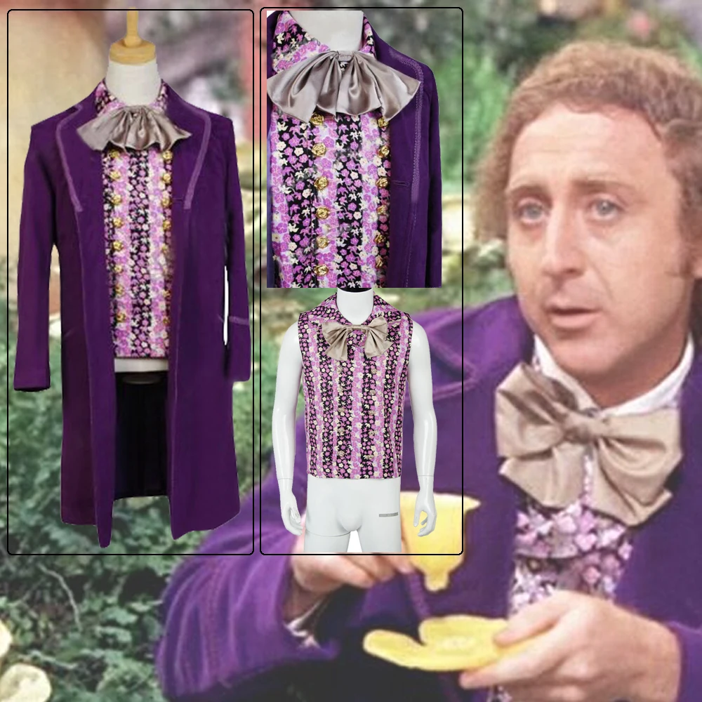 Willy Wonka Costume and the Chocolate Factory 1971 Cosplay Costume Coat Vest Uniform Outfits Halloween Carnival Suit
Willy Wonka Costume and the Chocolate Factory 1971 Cosplay Costume Coat Vest Uniform Outfits Halloween Carnival Suit