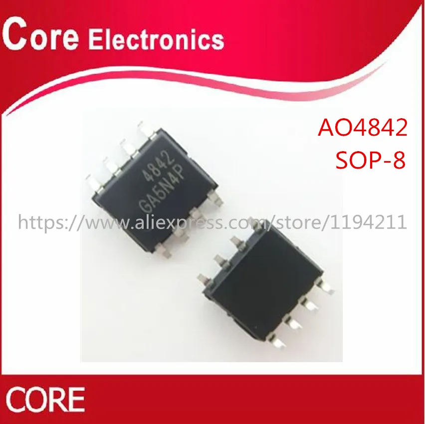 20 шт./лот AO4842 4842 MOSFET лапками углублением SOP 8 новинка|Интегральные схемы| |