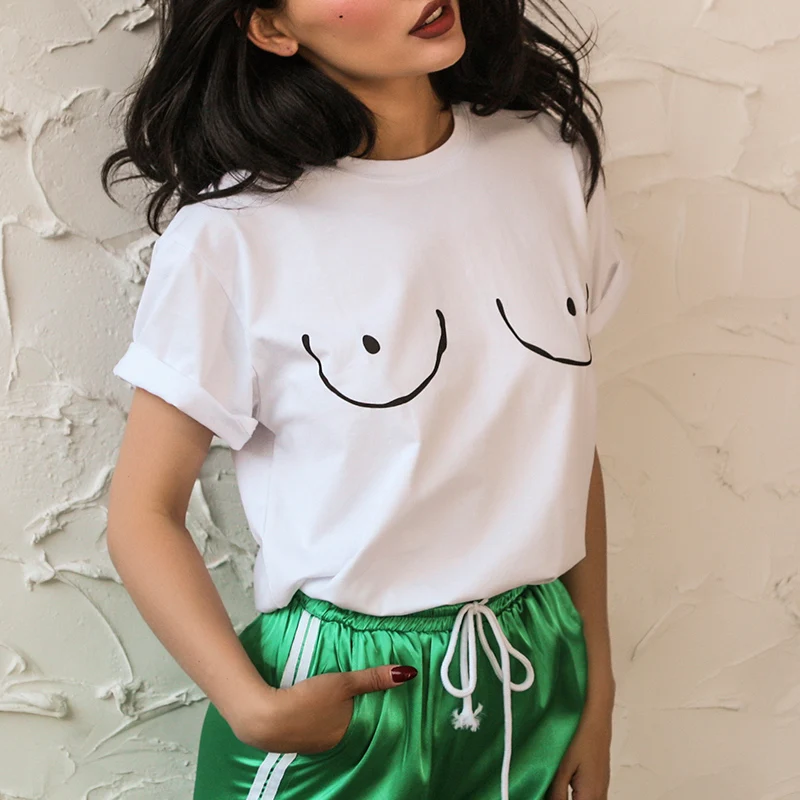 2017 Summer Out Size Funny Pattern Tee Women Pure White Loose Type T-shirt Thin Elastic Fabric One Size Fits All
2017 Summer Out Size Funny Pattern Tee Women Pure White Loose Type T-shirt Thin Elastic Fabric One Size Fits All