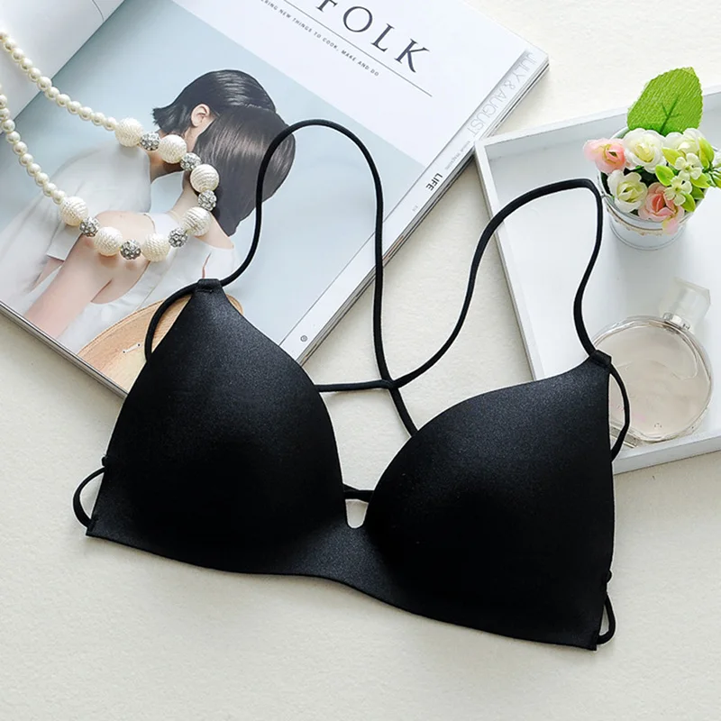 Women Sexy Seamless Wire Plunge Free Bra Back Cross Push Up Pad Vest Breathable Bra Chest Wearing Intimates Female Underwear
Women Sexy Seamless Wire Plunge Free Bra Back Cross Push Up Pad Vest Breathable Bra Chest Wearing Intimates Female Underwear