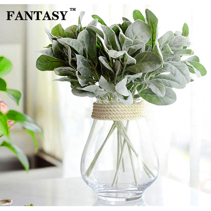 36cm Silk Fake Eucalyptus Leaves Branch Artificial Plant Bouquet Tropical Green Flocking Tree Leafs For Garden Desk Decoration
36cm Silk Fake Eucalyptus Leaves Branch Artificial Plant Bouquet Tropical Green Flocking Tree Leafs For Garden Desk Decoration