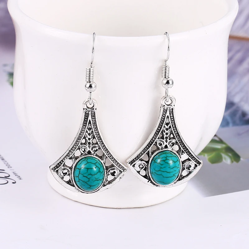 HOCOLE New Bohemia Stone Leaf Drop Earrings For Women Vintage Natural Blue Color Fashion Dangle Earring Jewelry 2019
HOCOLE New Bohemia Stone Leaf Drop Earrings For Women Vintage Natural Blue Color Fashion Dangle Earring Jewelry 2019