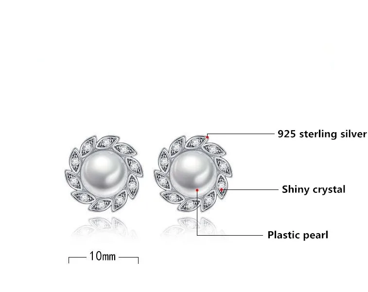 100% 925 sterling silver fashion shiny crystal pearl leaf ladies`stud earrings female gift wedding jewelry cheap
100% 925 sterling silver fashion shiny crystal pearl leaf ladies`stud earrings female gift wedding jewelry cheap