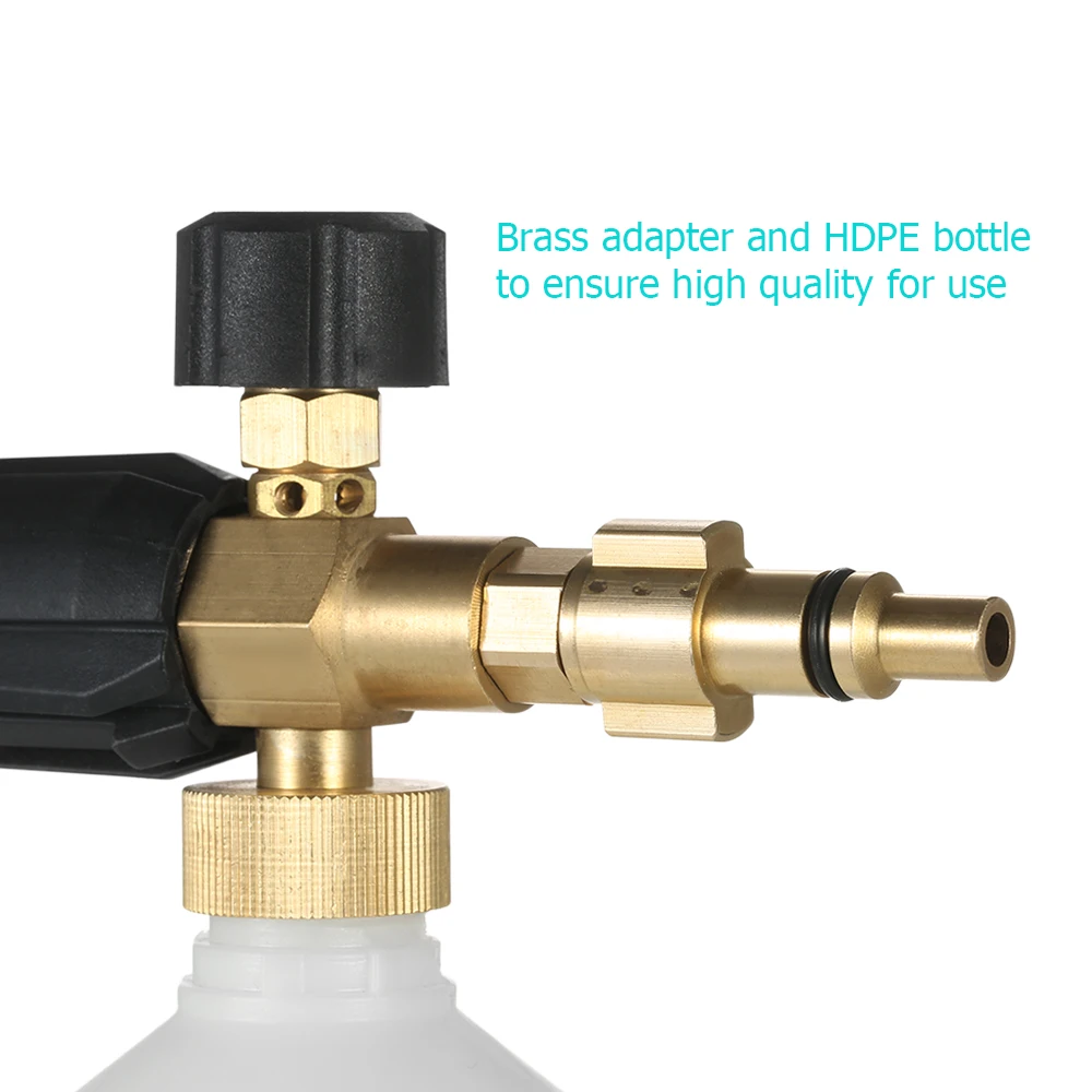 Adjustable Foam Lance 1L Bottle Snow Foam Nozzle Injector Soap Foamer for Lavor Pressure Car Washer
Adjustable Foam Lance 1L Bottle Snow Foam Nozzle Injector Soap Foamer for Lavor Pressure Car Washer