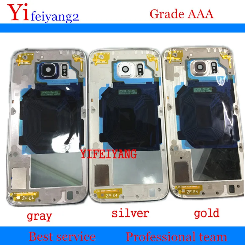 

10Pcs Original fast shipping Middle Back Frame Chassis Plate Bezel Back Housing For Samsung Galaxy S6 G920 S6 edge G925 / G928